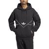 adidas Originals Trefoil Logo Embroidered Drawstring Hoodie Men Hoodie Black HR5335