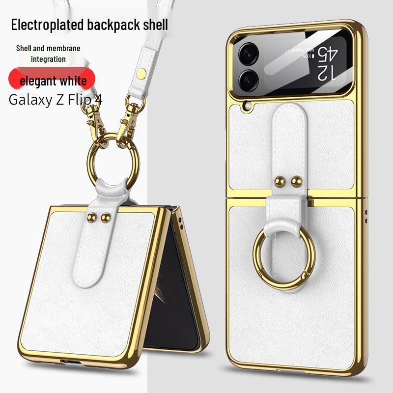 Crossbody Samsung Z Flip 5 Phone Case with Adjustable Lanyard and Strap, Hard Shell