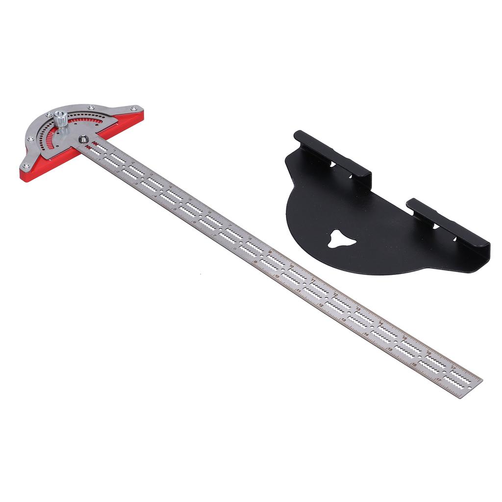 Woodworker Edge Ruler Protractor Portable Stainless Steel Angle Measuring Tool Carpenter