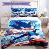 3pcs Sonic Bedding Set Duvet Cover Closure Includes 1 Duvet Cover & 2 Pillowcases, Soft and Comfortable for All Seasons.