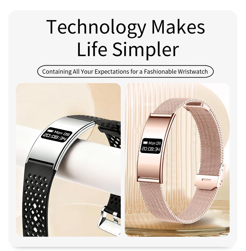 B8 Unisex Smart Bracelet: Luxurious, Waterproof, Monitors Heart Rate & Sleep.