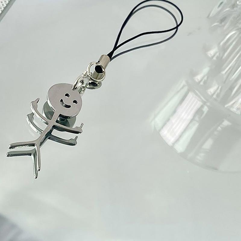 Lovely Metal Ghost Mobile Phone Lanyard Cute Ghost Phone Strap Cell Phone Chain Keychain For Halloween Gifts