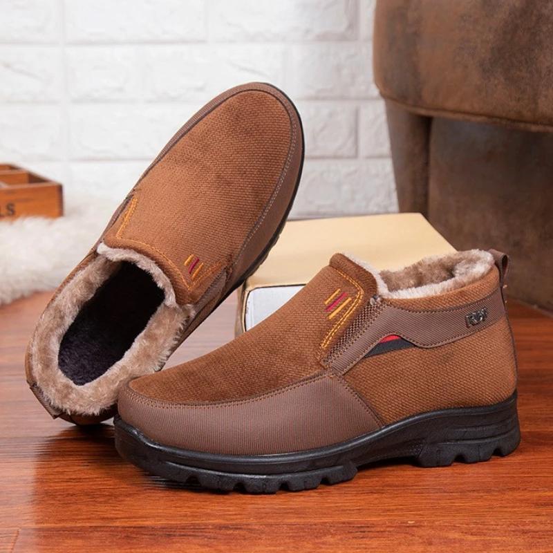 Fashion Warm Cold Proof Slip-On New In Winter Shoes Man Anti Cotton Shoe High Quality Snow Boots for Men Thick Plush Comfortable Brands