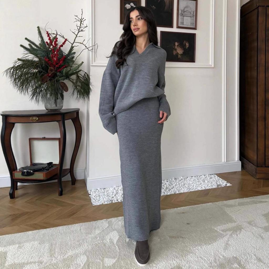 Cross-border European and American Autumn New Fashion Casual Comfortable Simple Top Waist Hip Skirt Women's Clothing