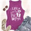 Top Vest, Sleeveless Halter Top Loose Base Vest