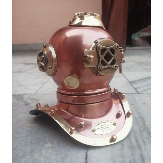 Brass Vintage Style Mark V US Navy Scuba Deep Mini Diving Divers Helmet Gift