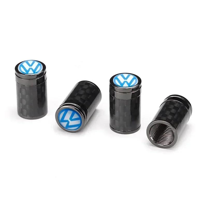 New 4pcs Car Wheel Valve Caps for Volkswagen Passat Tiguan Golf Bora Jetta Beetle Scirocco Sharan Sagitar Tire Dust Cover S