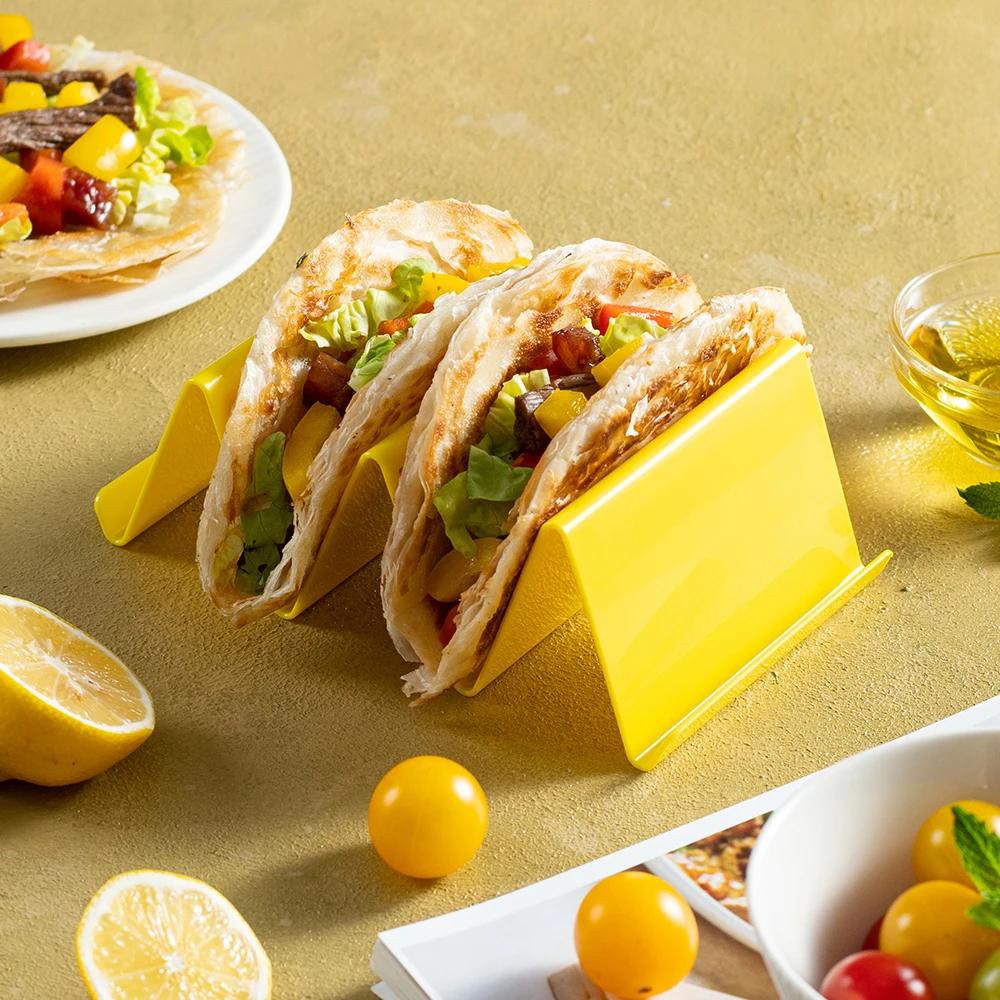 1/2/6Pcs Mexican Roll Rack Taco Holder Plastic Taco Holder Wave Shape Tray Holder Taco Cake Rack Display Stand Kitchen Gadgets