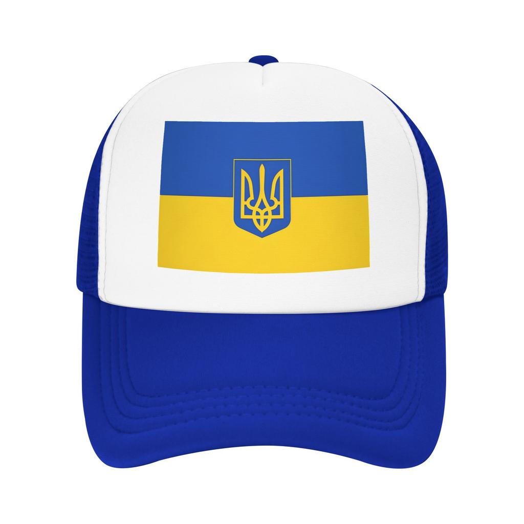 Ukraine Flag Blue And Yellow Mesh Sun Hats Unisex Custom DIY Trucker Hat Spring Casual Outdoor Sport Baseball Cap
