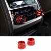 For BMW X3 G01 X4 2018-  Red Aluminum Rear AC Adjusting Knob Ring Trim