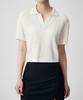 MUSINSA STANDARD WOMAN Women'S Linen Blend Textured Knitted Polo Shirt [Ivory]