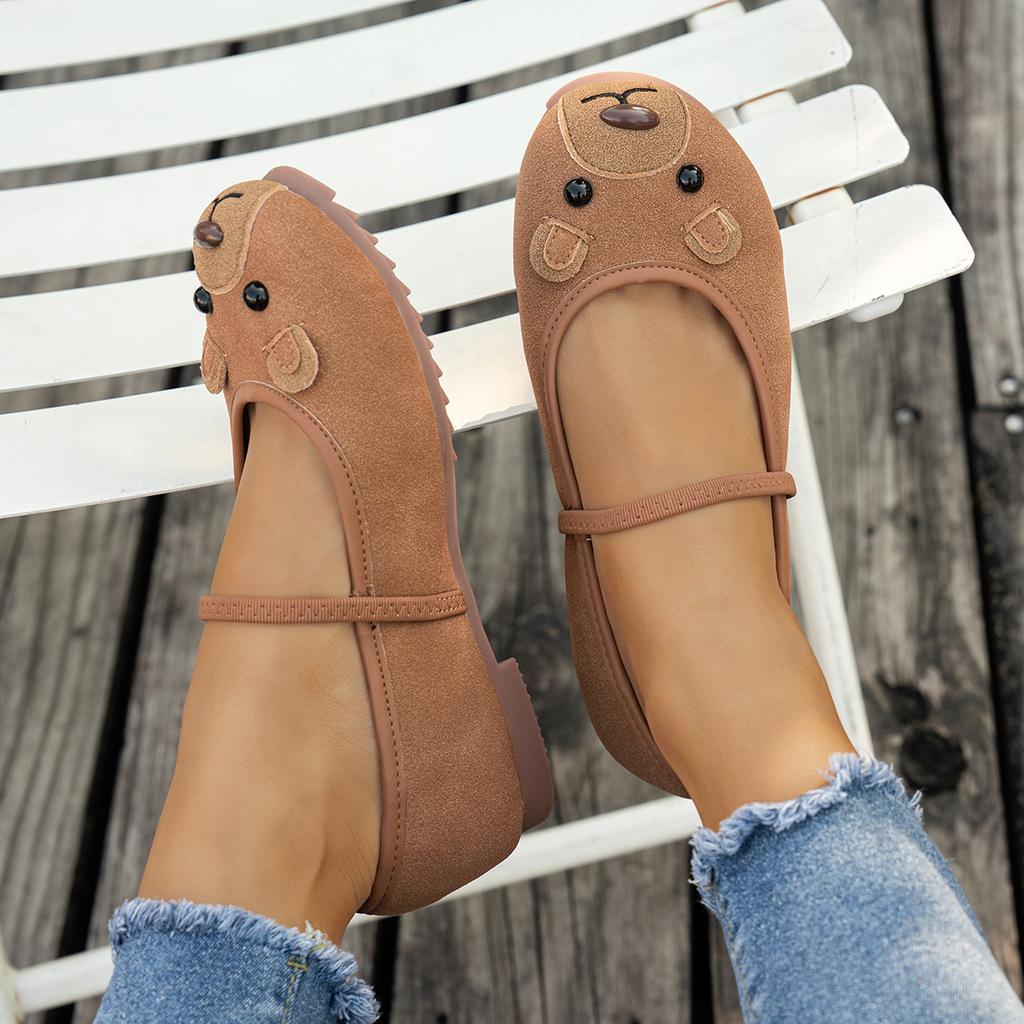 Fashion Women's Ballet Flat Woman Mary Jane Single Shoes Pregnant Mother Non slip Soft Bottom Soft Surface Walking Loafers Summer