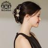 Hair Accessories, Vintage Elegant Sweet Fabric Bow Shark Clip Hair Claw, Large Hair Claw Clip