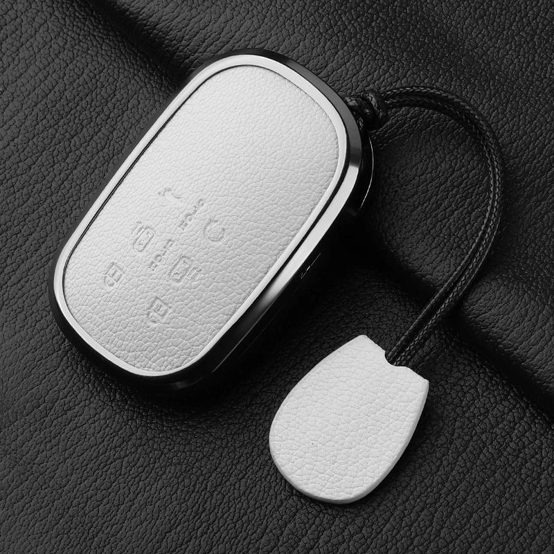 Aluminium Alloy Goatskin 6 Button Car Key Case Cover For Honda Stepwgn Rp6/Rp7/Rp8 Odyssey Freed Elysion Accessories