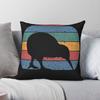 New Zealand Kiwi Bird Retro Square Pillowcase Polyester Linen Velvet Pattern Zip Decor Sofa Cushion Cover 18"