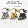 Silver Gold Chess Piece Keychain Alloy Car Hanging Ornament Chess Pendant Keyring  Chess Lover