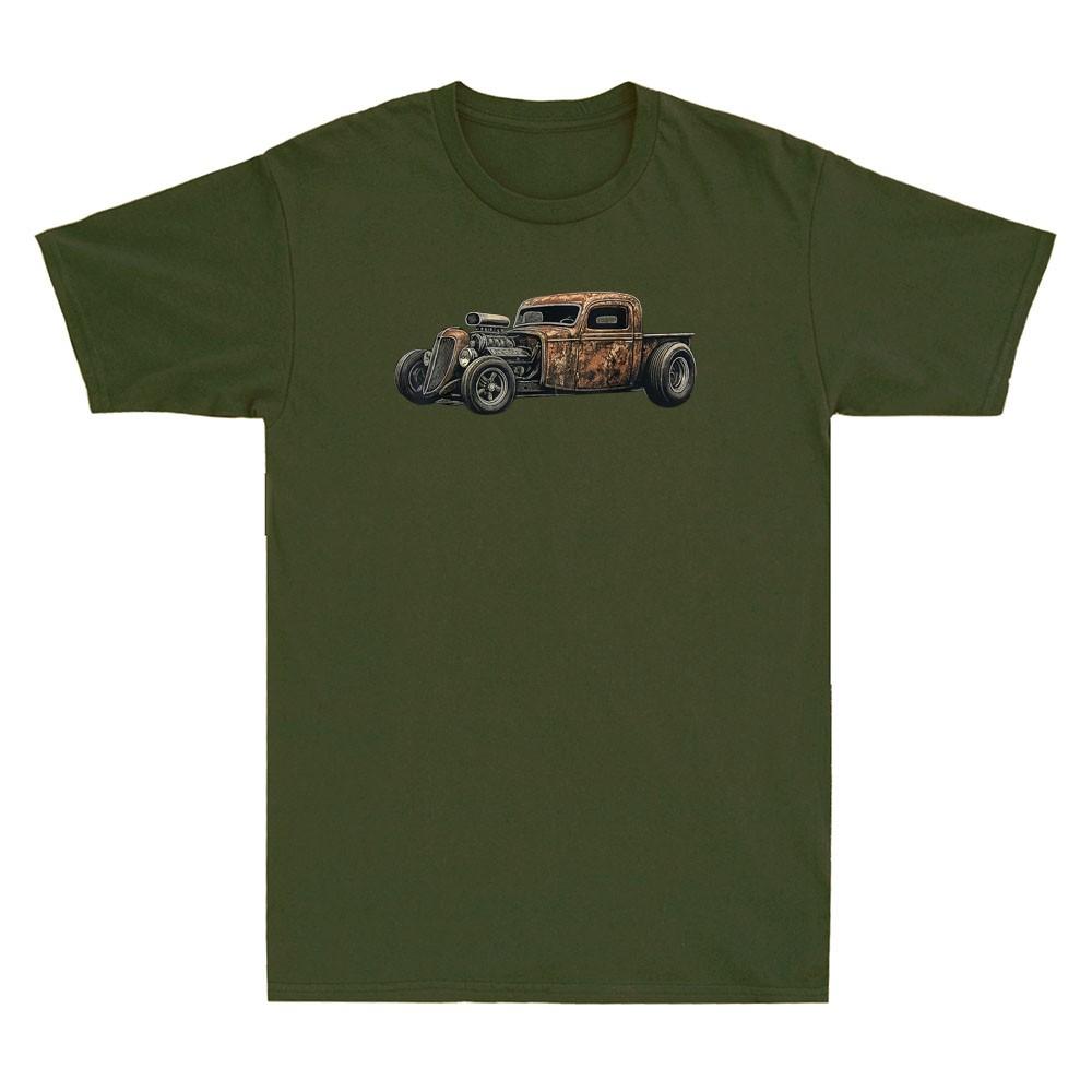 Rat Rod Rust Bucket Retro Hot Rod Car Design Vintage Unisexs Short Sleeve Tshirt