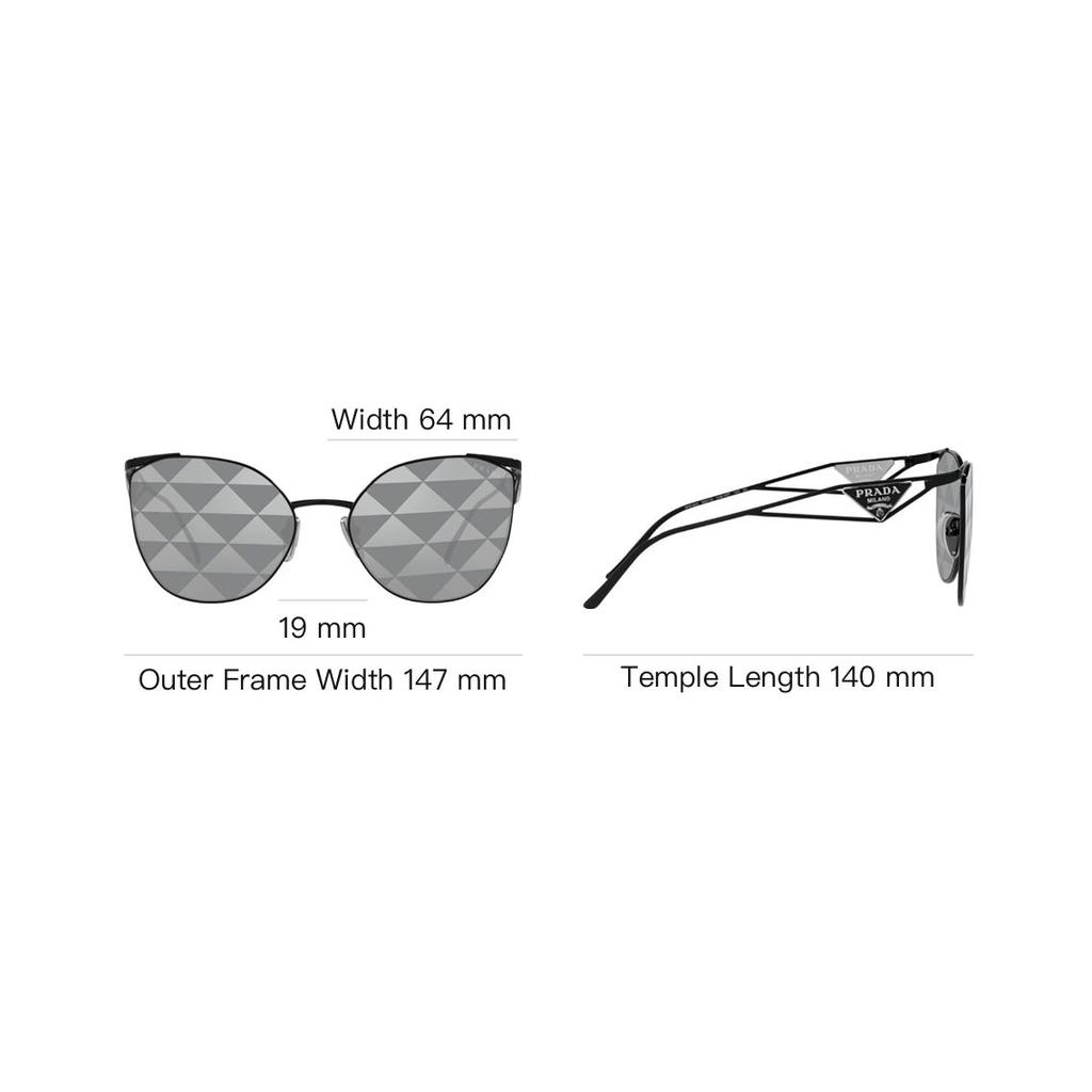 Prada Fashionable Personality Alloy Cat Eye Sunglasses Unisex sunglasses PR50ZS1AB03T