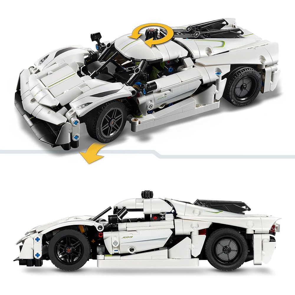 LEGO Technic Koenigsegg Jesko Absolut Hypercar White 42184 for Ages 10 and Up