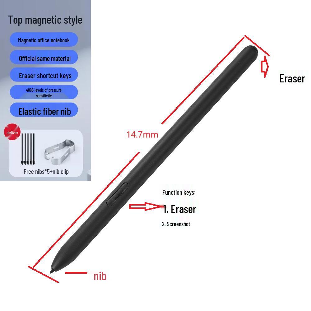 Compatible Electromagnetic Pressure-Sensitive Stylus for Write and Erase Functions on Kindle Scribe