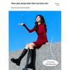 Roter Bodycon-Rock für Damen - Herbst/Winter 2026 Schlankes Strickkleid für Neujahr