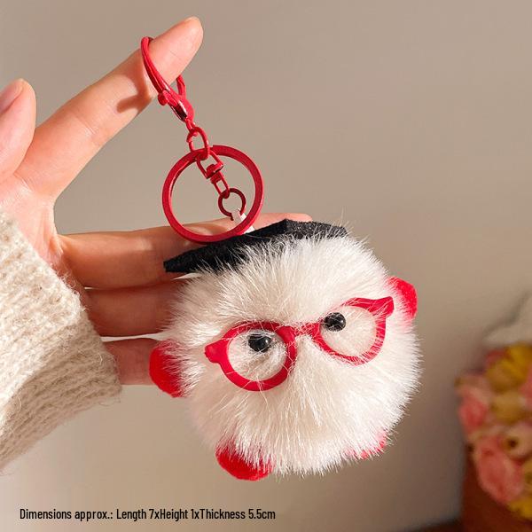 Cute Fur Ball Plush Keychain: Small Doll Pendant for Car, Backpack & More