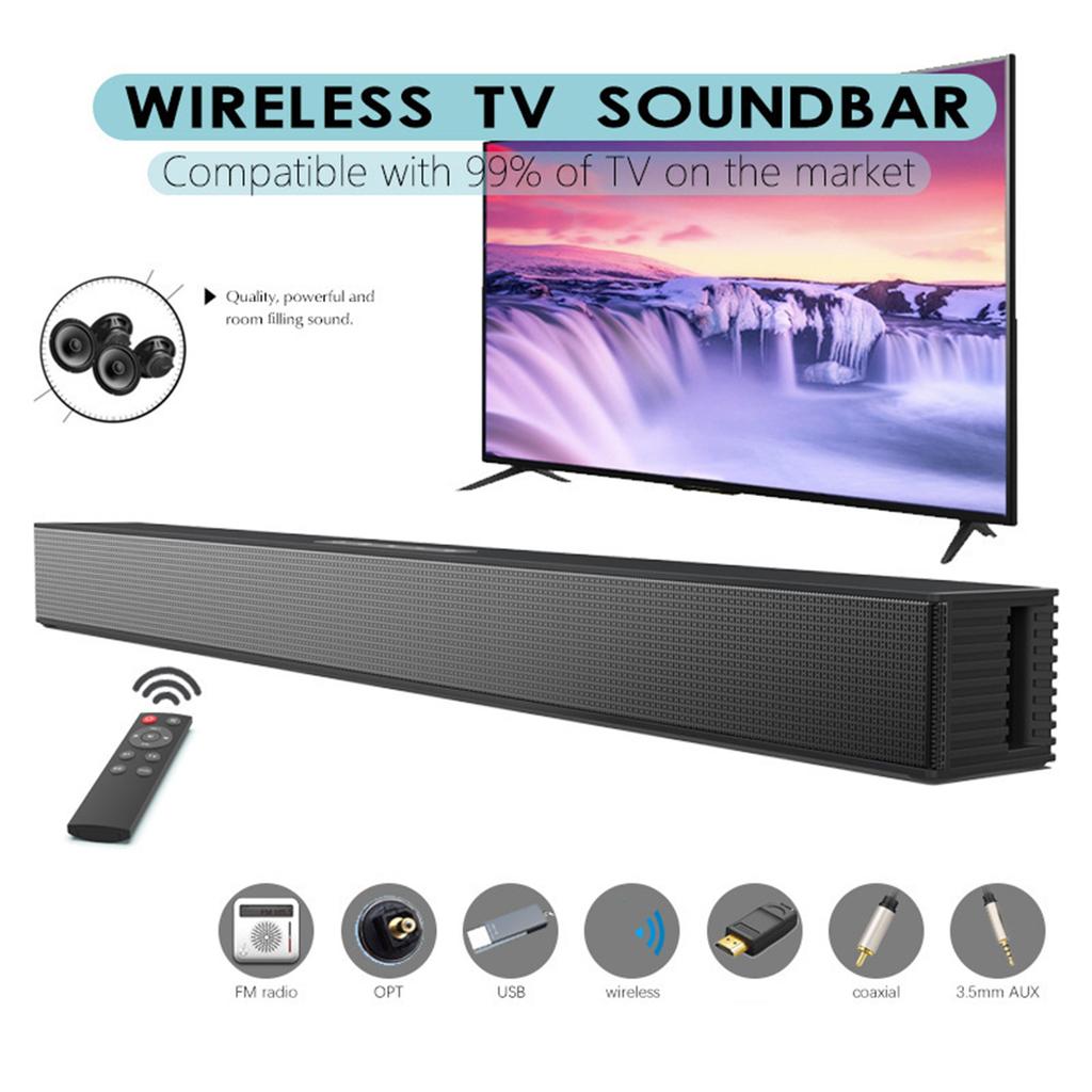 BS-18B 1 Set Multifunction Bluetooth-compatible Soundbar with Optical, Coaxial, and USB Inputs for Better Experience