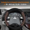 Cwnqah1 Cwmvjg1 Suitable for Mitsubishi Breathable Leather Matte Carbon Fiber Texture Steering Wheel Cover, Suitable for Outlander Phev Sport Eclipse
