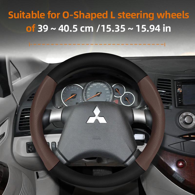 Cwnqah1 Cwmvjg1 Suitable for Mitsubishi Breathable Leather Matte Carbon Fiber Texture Steering Wheel Cover, Suitable for Outlander Phev Sport Eclipse