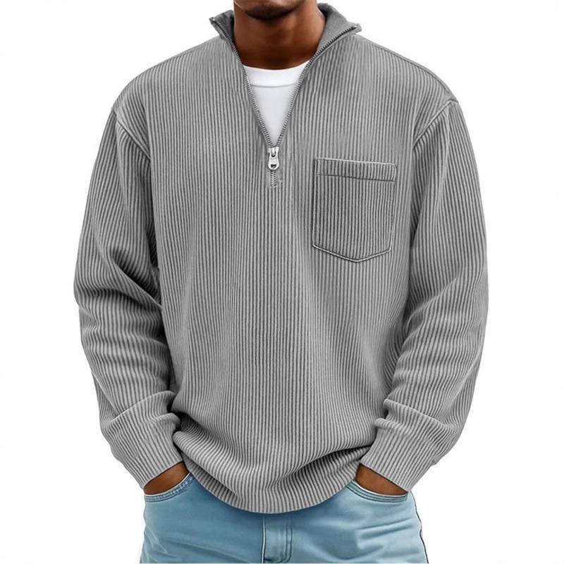 Herren Outdoor Hemd Lässig Täglich Sport Oberteil Einfarbige Große Größe Herbst Und Winter Sweatshirts Camping Wanderhemden