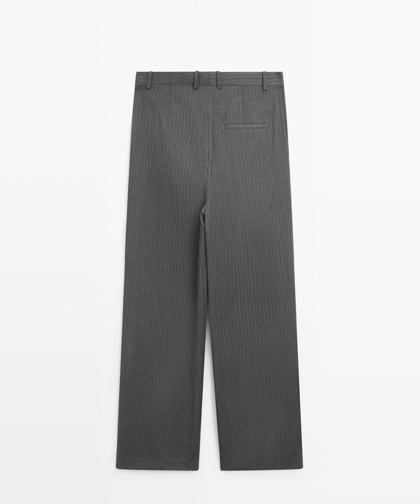 Masimodutti Pinstripe Cool Wool Blend Suit Pants