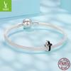 S925 Sterling Silver Black Cross Beads Loose Beads, Personalized Trend Diy Bracelet Beads