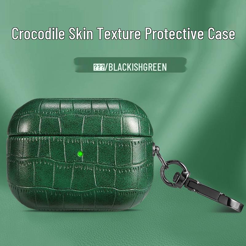 Apple AirPods Pro Crocodile Skin Bluetooth Case: 2nd, 3rd, 4th Gen Compatible