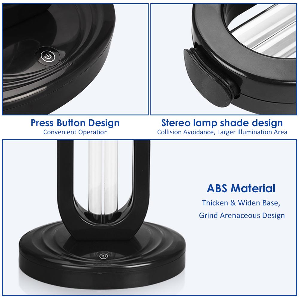 AC 220 V 38 W 254NM UV+ Ozon Timer Światło Lampa sterylizująca 3 poziomy Regulowane ustawienie czasu Czas Tryby pomiaru Wskaźnik Projekt pilota Mini Przenośny