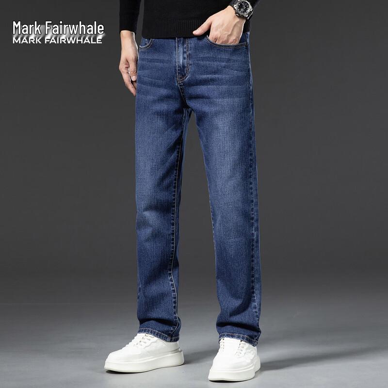 Mark Fairwhale Men s Ice Silk Washed Stretch Loose Fit Jeans L