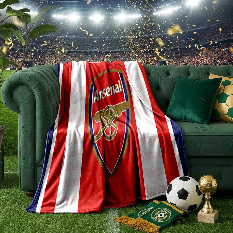 Coperta con stemma dell'Arsenal Football Club Coperte in flanella Peluche per divano letto Regali per uomini donne Coperta da viaggio per picnic Regali di Natale per tifosi