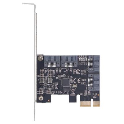 PCIe 3.0 X1 To 4 Port SATA3 Adapter Card Professional High Speed Transmission PCI Express X1