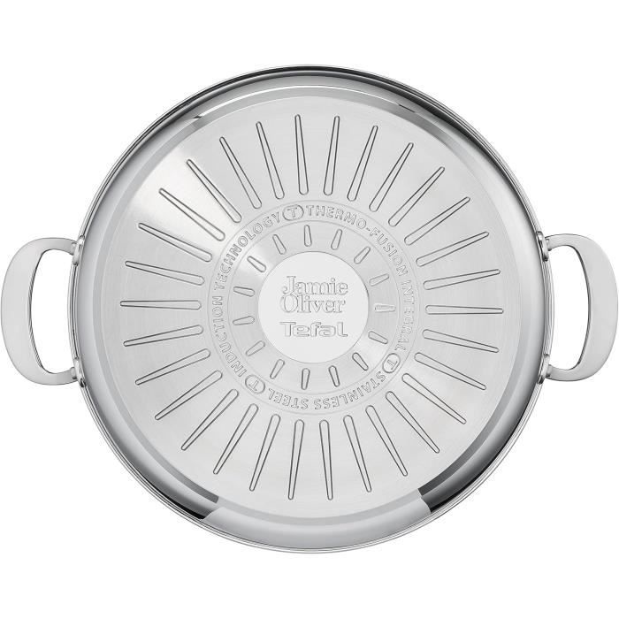 Tefal Cook's Classics Jamie Oliver Poêle peu profonde en acier inoxydable 30 cm
