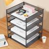 Multi-Layer Metal Desktop File Rack and Document Holder