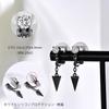 Earrings for Men and 925 Triangular for Everyday Birthday Gifts for Popular FH.bird Women, Black, Popular, Hypoallergenic, Silver, Earrings, Zirconia,