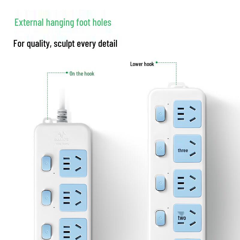 BULL GN-317 6-Outlet Individually Switched Power Strip