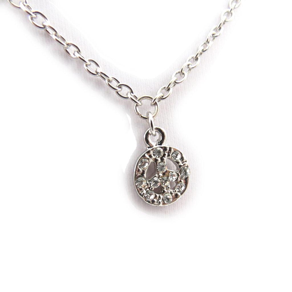 Les Trésors De Lily [K0281] - Chaine de taille Créateur 'Peace' argenté