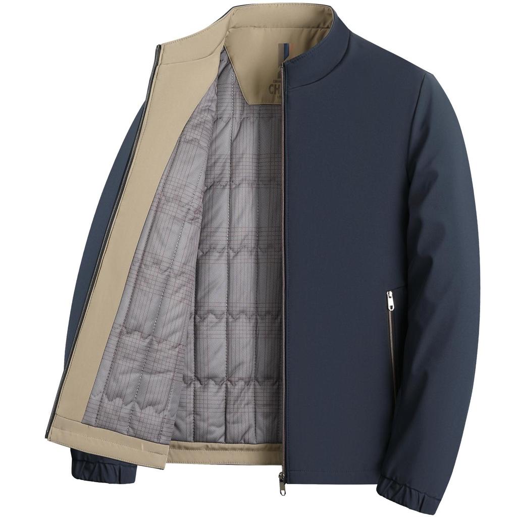 Men's Plus Velvet Thick Cotton Jacket for Autumn/Winter – Middle-aged & Elderly