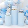 3Pcs Cylinder Plinth Stand Covers Dessert Tables Cloth Pedestal Covers For Wedding Thanksgiving Birthday Party Decoration