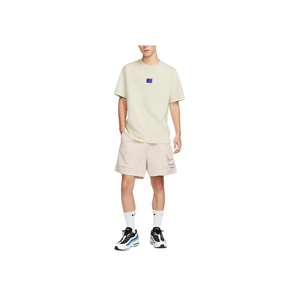 Nike Nsw Tee M90 Oc Lbr Sega Minimalist Logo Comfortable Crew Neck Short Sleeve T-Shirt Men Tops Khaki FZ5393-104
