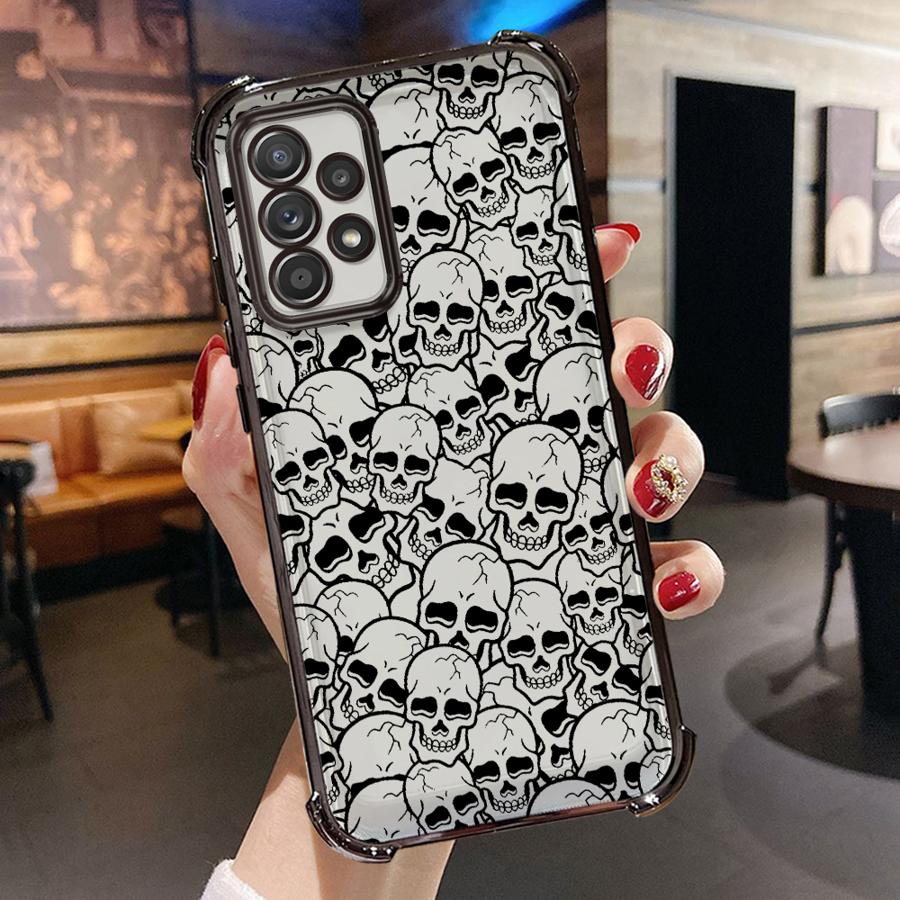 Totenkopf Cool Weiche Hülle für Samsung Galaxy A24 A16 A33 A21s A15 A26 A13 A25 A35 A36 A52 A17