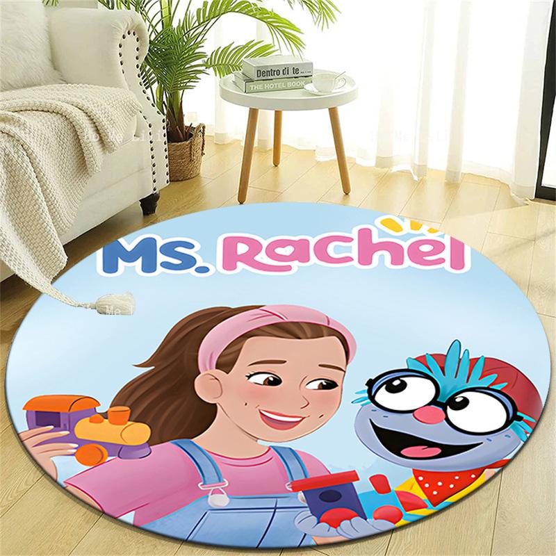 1pc Ms Rachel3 Design Printed Area Round Carpet for Bedroom Living Room Home Decor Rugs Mat Non Slip Mat Rug for Bedside