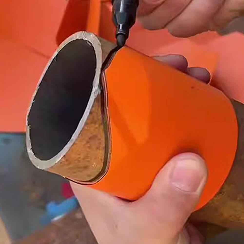 10 Stück Rundrohr Sattel Mund Markierungswerkzeuge Metallrohre Schneidführung für Gehrung Installationswerkzeuge Bogenkante Kontur Schnittführungen