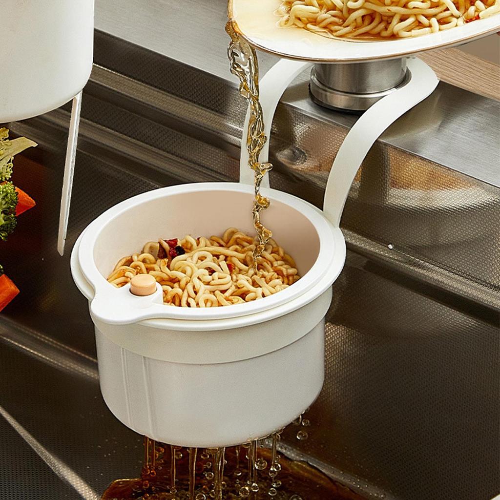 1pcs Creative Sink Hanging Strainer Basket Openable Bottom Cover Quickly Drain Kitchen Garbage Filter Multifunctional Detachable