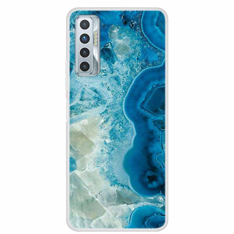 For Tecno Camon 17P Case Luxury Silicone TPU Soft Cover Phone Case For Tecno Camon 17 CG7 CG6 Coque Shockproof Marble Funda Capa
